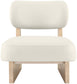 Vetra - Vegan Leather Upholstered Accent Chair With Natural Base