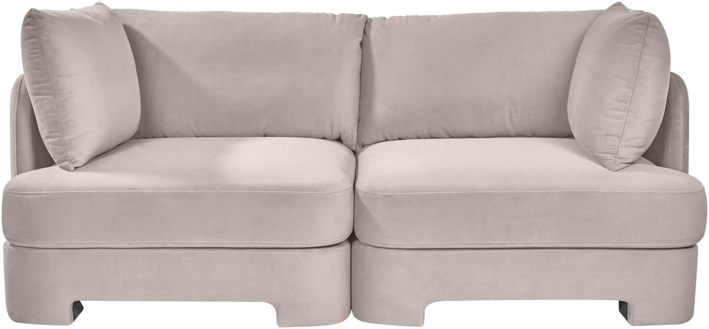 Hammond - Velvet Performance Fabric Upholstered 2 Piece Loveseat