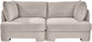Hammond - Velvet Performance Fabric Upholstered 2 Piece Loveseat