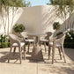 Seacrest - Olefin Water Resistant Fabric And Wicker Outdoor Patio Bar Stool