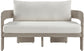 Sandbay - Olefin Water Resistant Fabric And Wicker Outdoor Patio Loveseat