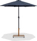 Fiji - Aluminum Patio Umbrella With Square Teak And Black Base