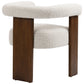 Barrel - Dining Chair - Dark Brown / Cream