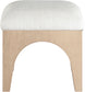 Lawson - Chenille Fabric Ottoman - Natural Base