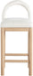 Conrad - Linen Counter Stool With Natural Legs