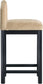 Conrad - Velvet Counter Stool With Black Legs