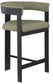 Romeo - Faux Leather Counter Stool With Black Base (Set of 2)