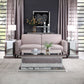 Nysa - 26" End Table - Mirrored & Faux Crystals