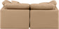 Indulge - Faux Leather 2 Piece Modular Sofa - Tan
