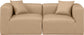 Cube - Modular 2 Piece Sofa - Tan