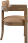 Lavrin - Vegan Leather Upholstered Dining Arm Chair (Set of 2) - Walnut Base
