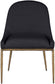 Ferro - Upholstered Dining Side Chair With Brushed Gold Legs