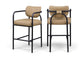 Serava - Faux Leather Upholstered Bar Stool - Tan
