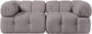 Orin - Velvet Performance Fabric Upholstered 2 Piece Modular Sofa (2 Corner Chairs)