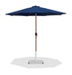 Fiji - Aluminum Patio Umbrella With Square White And Teak Base