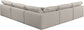 Comfy - 5 Piece Linen Modular Corner Armless Sectional