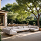 Laguna - 7 Piece Resilient Water Resistant Fabric 142" Upholstered Outdoor Patio Modular Sectional