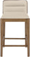 Ellis - Vegan Leather Upholstered Counter Stool (Set of 2) - Brown Base