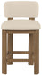 Paloma - Faux Leather Upholstered Counter Stool (Set of 2) - Brown Frame