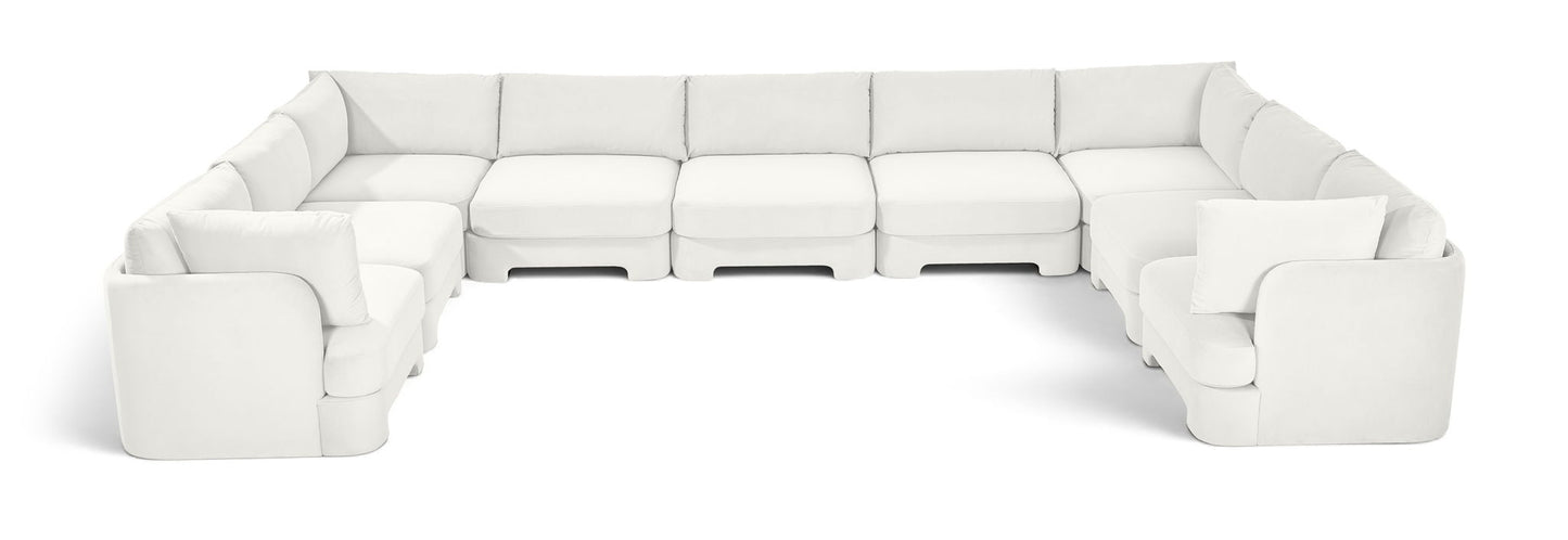 Hammond - Velvet Performance Fabric Upholstered 9 Piece Sectional