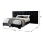 Rivas - Queen Bed - Black Fabric