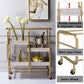 Vorrik - Serving Cart - Gold & White Washed