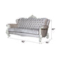 Versailles - 47" Sofa With 5 Pillows - Ivory Fabric & Bone White