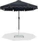 Amalfi - Aluminum Patio Umbrella - White Base / Black Pole
