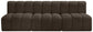 Arc - Boucle Fabric 3 Piece Modular Straight Sofa - Brown