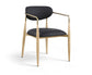 Ronda - Vegan Leather Upholstered Dining Arm Chair - Natural Legs