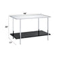 Angwin - Console Table - Mirrored, Faux Marble Top & Chrome