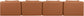 Cube - Modular 4 Piece Armless Sofa - Cognac
