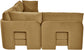 Hammond - Velvet Performance Fabric Upholstered 4 Piece Armless Sectional