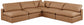 Comfy - 5 Piece Faux Leather Modular Corner Armless Sectional