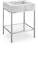 Marmo - Engineered Marble Bathroom Vanity With Chrome Base