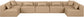 Cube - 7 Piece Modular U-Shaped Sectional - Tan