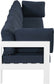 Nizuc - Outdoor Patio 5 Seat Modular Sofa With White Frame