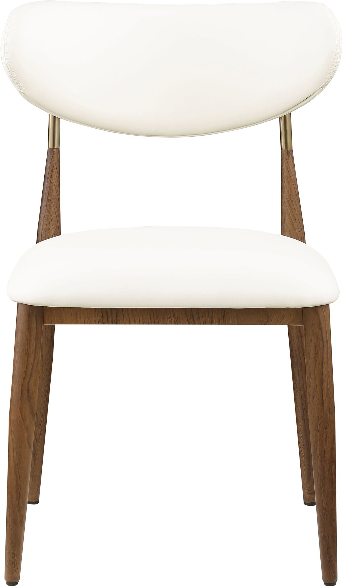 Ronda - Vegan Leather Upholstered Dining Side Chair - Walnut Legs