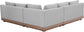 Solace - Olefin Performance Fabric 3 Piece Outdoor Patio Modular Sectional (2 Loveseats & Corner Chair)