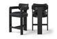Sacha - Vegan Leather Upholstered Counter Stool With Black Base