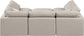 Indulge - Linen 6 Piece Modular Sectional