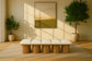Pavilion - 5 Piece Modular Bench With Walnut Base
