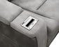 U77 - Power Reclining With Power Headrest, Storage Arms / USB And Wireless Charger Chair - Slate