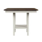 Brooks - 5 Piece Counter Set With Table And 4 Upholstery Seat & Wood Back Chairs - Medium Brown & White
