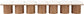 Pavilion - 7 Piece Modular Bench With Brown Base