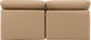 Indulge - Faux Leather 2 Piece Modular Armless Sofa - Tan