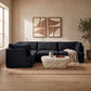 Hammond - Velvet Performance Fabric Upholstered 4 Piece Sectional