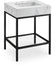 Marmo - Engineered Marble Bathroom Vanity With Black Base