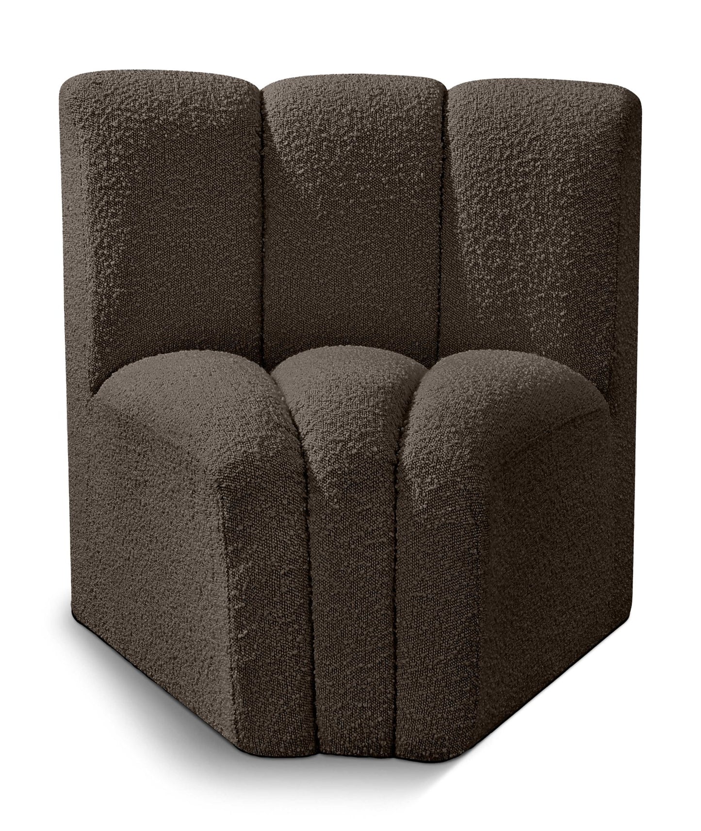 Arc - Boucle Fabric Curved Corner Chair