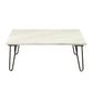 Telestis - Coffee Table - White Marble Top & Black